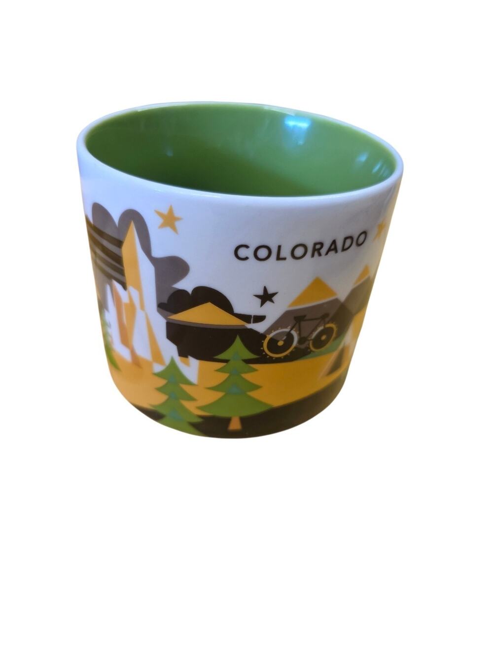 Starbucks Colorado You Are Here Series 14 oz Coffee Mug Cup 2015 Green Collector